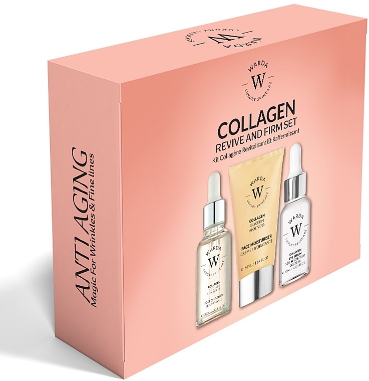 Набір - Warda Collagen Revive & Firm Set (serum/30ml + cr/50ml + eye/serum/15ml) — фото N2