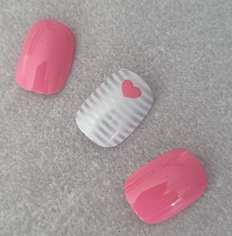 Накладні нігті для дітей "Рожеве сердечко", 968 - Deni Carte Magic Miss Tips — фото N4