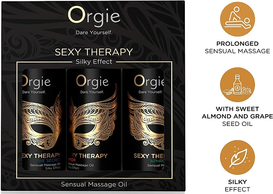 Набір масажних олій - Orgie Sexy Therapy Mini Size Collection (massage/oil/3x30ml) — фото N3