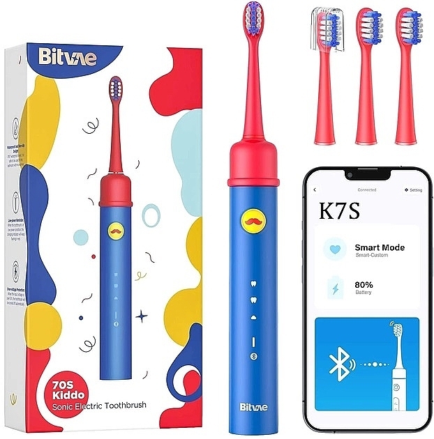 Дитяча електрична зубна щітка, синя - Bitvae Smart K7S Kids Blue — фото N1