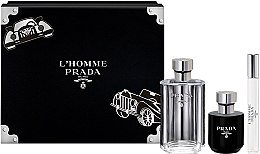 Парфумерія, косметика Prada L'Homme Prada - Набір (edt/100ml + sh/g/100ml + edt/mini/10ml)