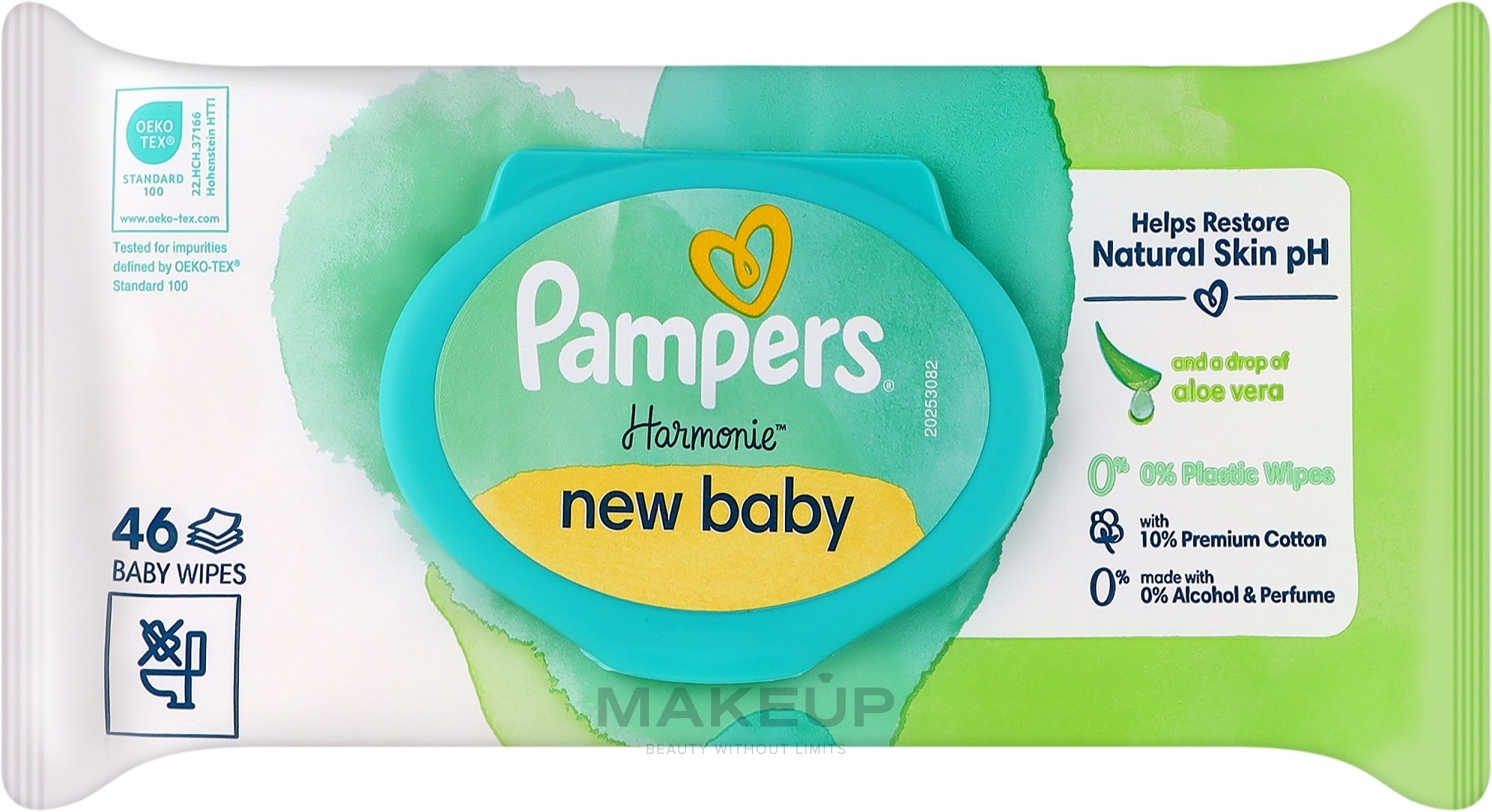 Детские влажные салфетки, 46 шт. - Pampers New Baby Harmonie Body Wipes — фото 46шт
