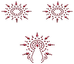 Парфумерія, косметика Набір прикрас із кристалів для грудей і лобка, червоний - Petits Joujoux Gloria Set Red