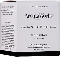 Парфумерія, косметика Нічний крем живильний - AromaWorks Nourish Night Cream