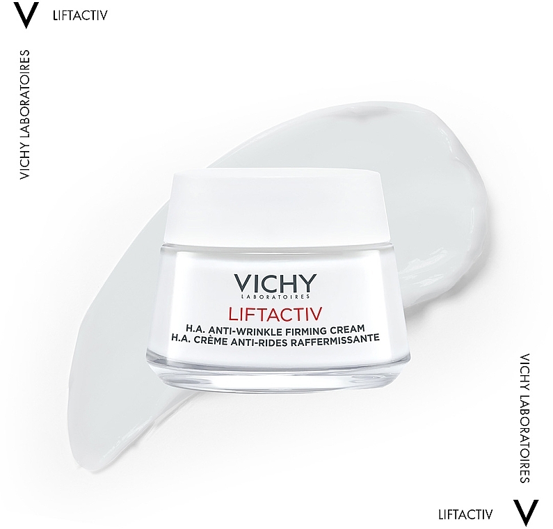 Розгладжувальний крем з гіалуроновою кислотою для корекції зморщок, для сухої шкіри обличчя - Vichy Liftactiv  — фото N5