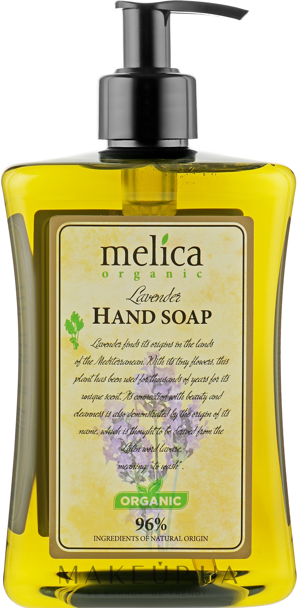 Жидкое мыло с запахом лаванды - Melica Organic Lavander Liquid Soap — фото 500ml