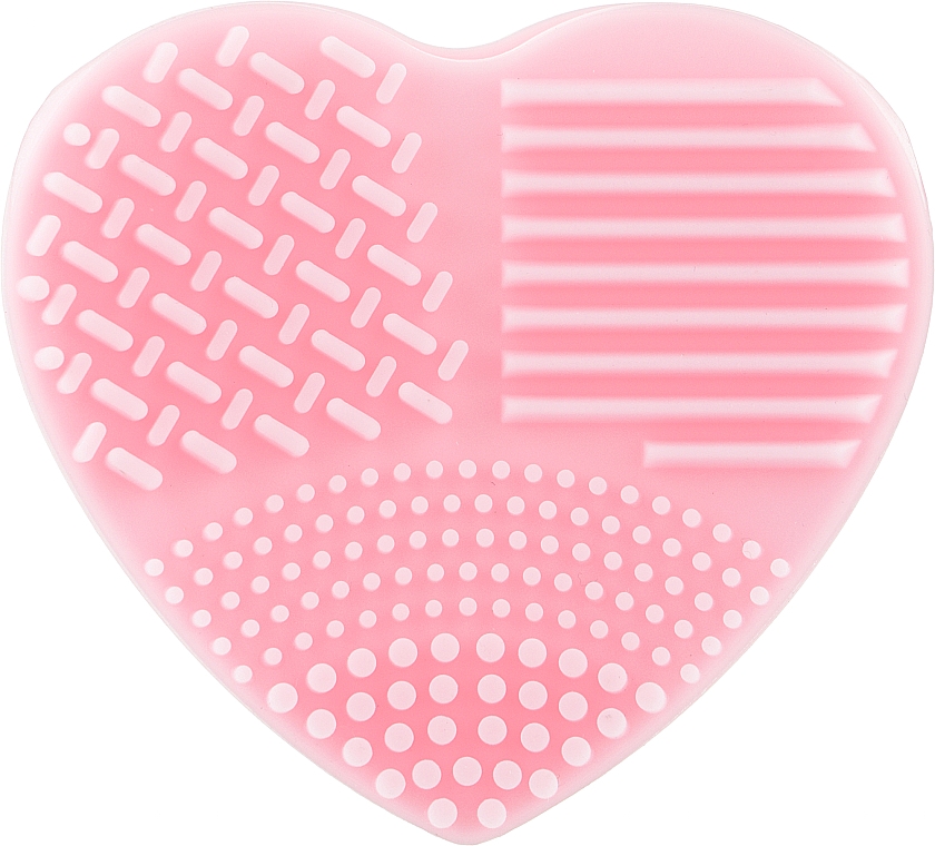 Очищувач пензлів "Сердечко", рожевий - Ilu Brush Cleaner Pink — фото N1