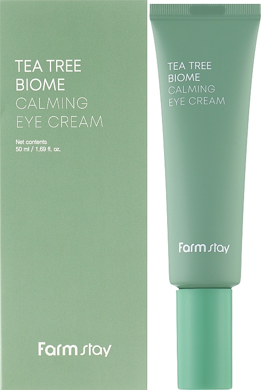 Успокаивающий крем для кожи вокруг глаз с зеленым чаем - FarmStay Tea Tree Biome Calming Eye Cream — фото N2