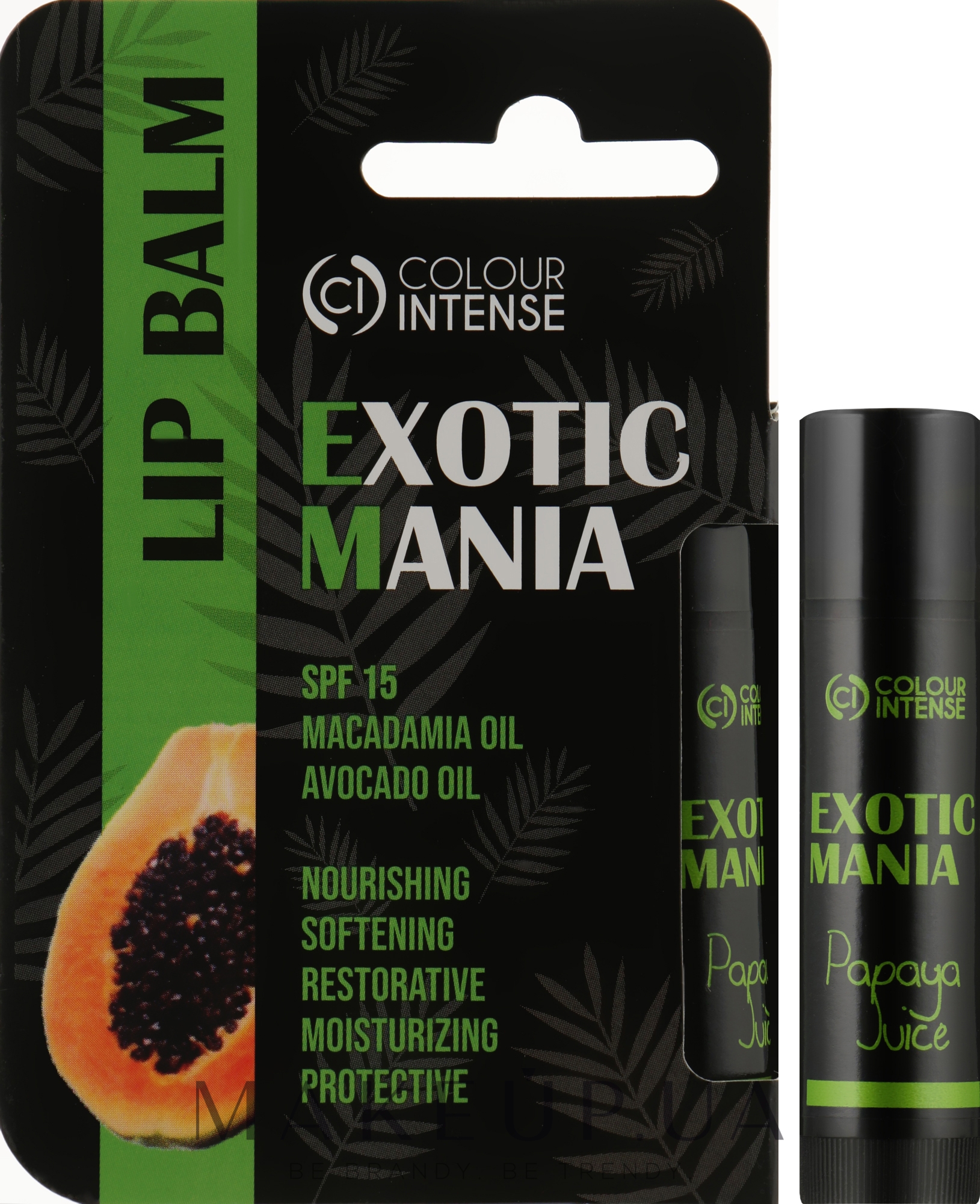 Бальзам для губ "Exotic Mania" з ароматом папайї - Colour Intense Lip Balm — фото 5g