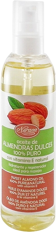 Олія для шкіри та волосся - Nurana Sweet Almond Oil With Vitamin E — фото N1