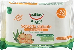 Парфумерія, косметика Ніжні очищувальні серветки для дітей - Equilibra Baby Gentle Cleansing Wipes