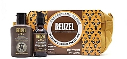 Набір - Reuzel Refresh & Serum Beard Duo Travel Kit (serum/50ml + sh/100ml + bag/1pcs) — фото N1