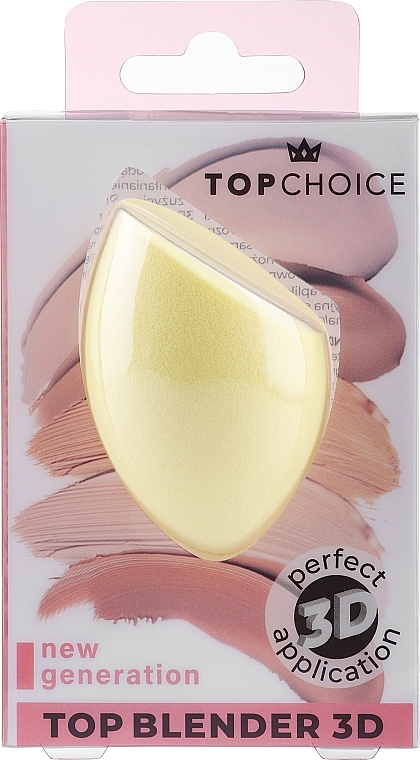 Спонж для макіяжу 36156, жовтий - Top Choice — фото N2