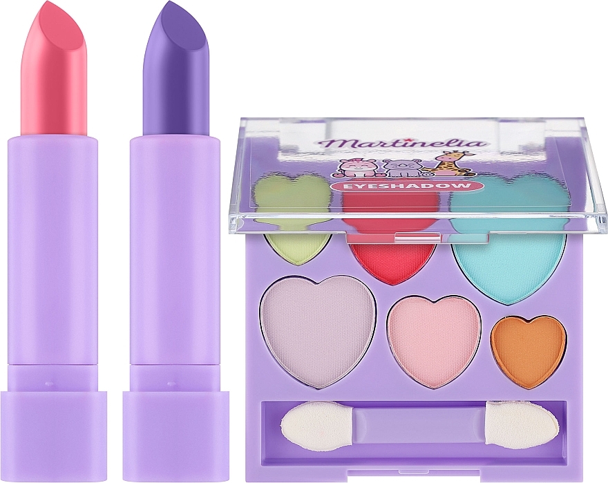 Набор для макияжа - Martinelia My Best Friend Makeup Set (lip/stick/2 pcs + eye/shadow/1 pcs) — фото N2