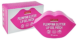 Парфумерія, косметика Гелеві патчі для губ - Purederm Plumpink Glitter Lip Gel Patch