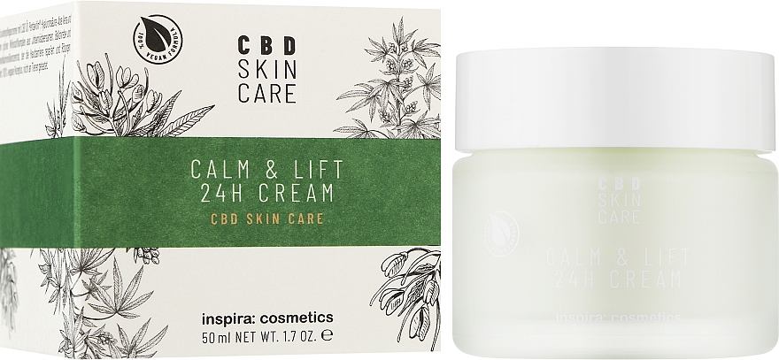 Крем з олією конопель «Заспокоєння та ліфтинг» -  Inspira:cosmetics CBD Skin Care Calm&Lift 24H Cream — фото N2