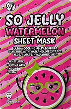 Духи, Парфюмерия, косметика Тканевая маска с арбузом - W7 Watermelon Sheet Mask So Jelly