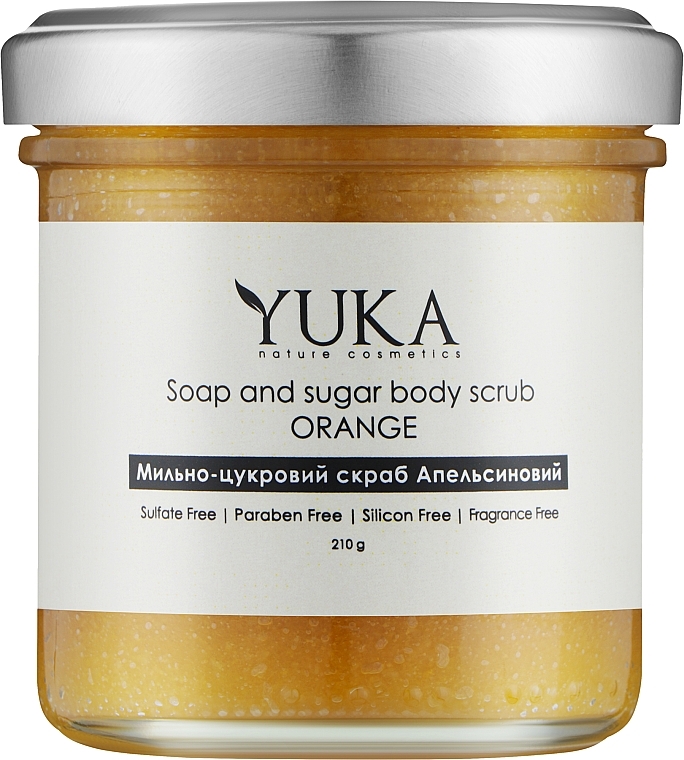 Мильно-цукровий скраб для тіла "Апельсиновий" - Yuka Soap And Sugar Body Scrub "Orange" — фото N3