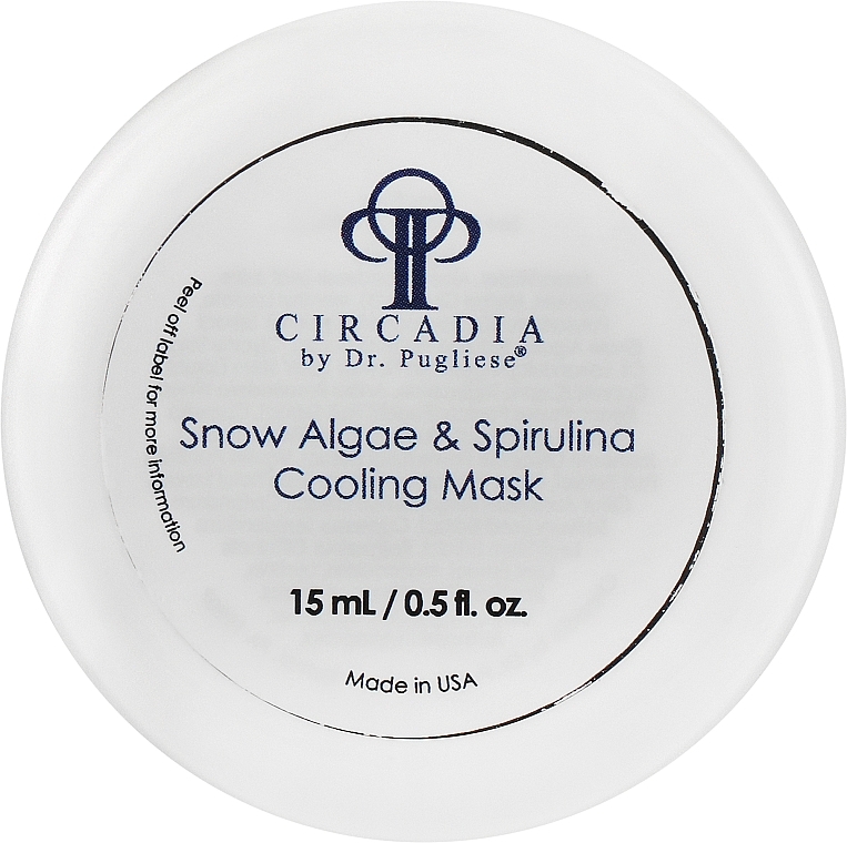 Охлаждающая маска для лица из водорослей спирулина - Circadia Snow Algae and Spirulina Cooling Mask (мини) — фото N1
