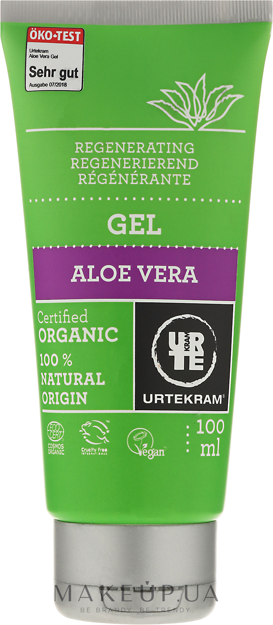 Восстанавливающий гель для лица - Urtekram Aloe Vera Gel — фото 100ml