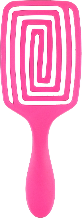 Щітка для волосся масажна, скелетон "Flexi", 24 см, рожева - Titania — фото N2
