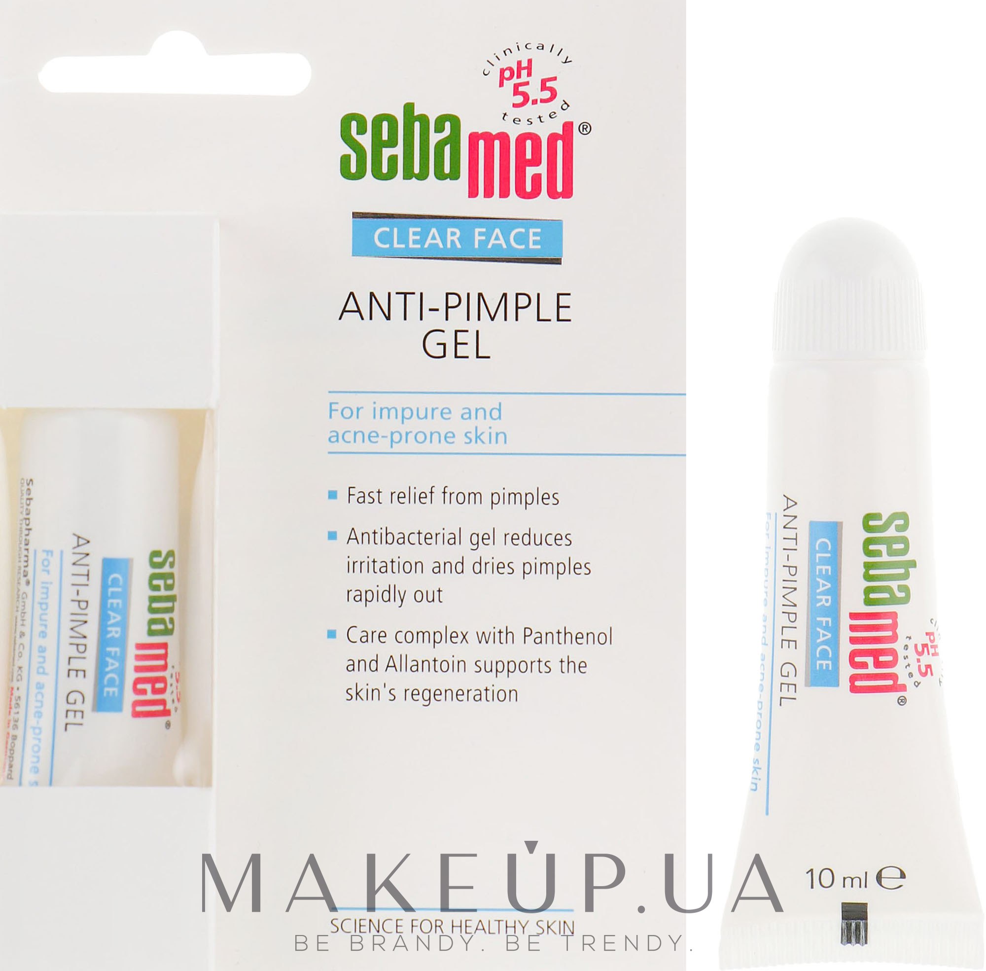 Очищувальний гель для обличчя проти прищів - Sebamed Clear Face anti-Pimple Gel Stick — фото 10ml