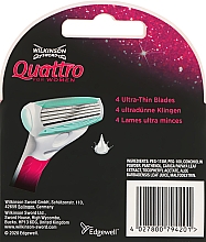 Набір змінних лез, 3+1 шт - Wilkinson Sword Quattro for Women Sensitive — фото N2