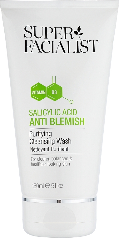 Гель із саліциловою кислотою для проблемної шкіри обличчя - Super Facialist Salicylic Acid Anti Blemish Purifying Cleansing Wash — фото N1