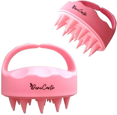 Щітка-масажер для шкіри голови, рожева - Deni Carte — фото N1