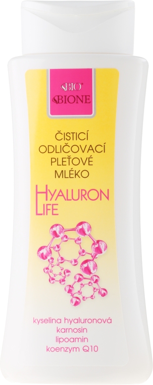 Очищувальне молочко для обличчя - Bione Cosmetics Hyaluron Life Cleansing Milk
