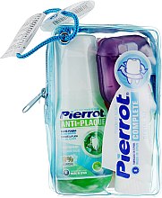 Духи, Парфюмерия, косметика Набор дорожный, фуксия - Pierrot Compact Dental Kit (m/wash/60ml + tpst/25ml + floss/30м. + tbrsh/1шт.)