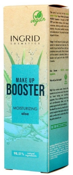 Зволожувальний бустер для обличчя - Ingrid Cosmetics Make Up Booster Moisturizing Aloe — фото N1