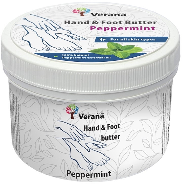 Масло для рук и ног "Мята перечная" - Verana Hand & Foot Butter Peppermint — фото N1