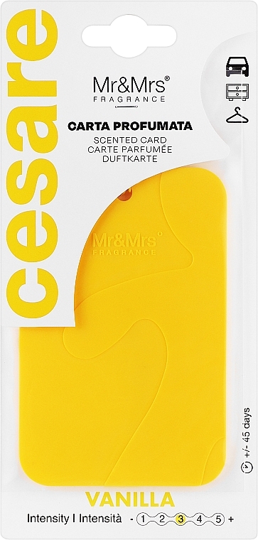 Mr&Mrs Fragrance Cesare Scented Card Yellow Vanilla - Ароматическое саше — фото N1