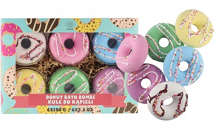 Набір - Aurora Donut Bath Bombs Set (bath/bomb/6x150g) — фото N2