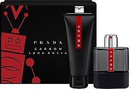 Парфумерія, косметика Prada Luna Rossa Carbon - Набір (edt/100ml + sh/gel/100ml)