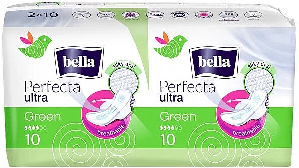 Прокладки Perfecta Ultra Green, 2х10шт - Bella — фото N1