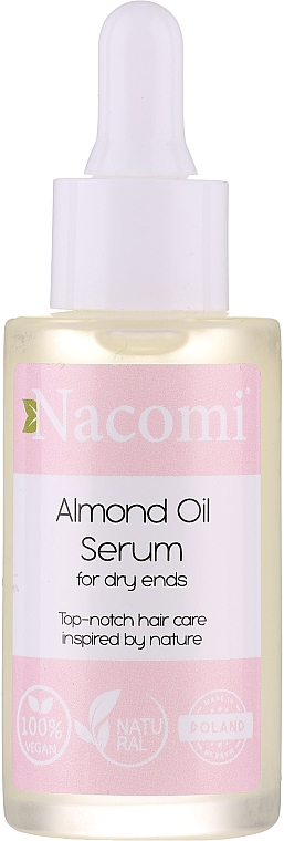 Сироватка для волосся - Nacomi Natural With Sweet Almond Oil Serum — фото N1