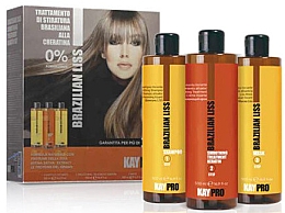 Парфумерія, косметика Набір - Kaypro Brazilian Liss Set(h/shampoo/150ml + h/mask/150ml/ + h/cream/150ml)