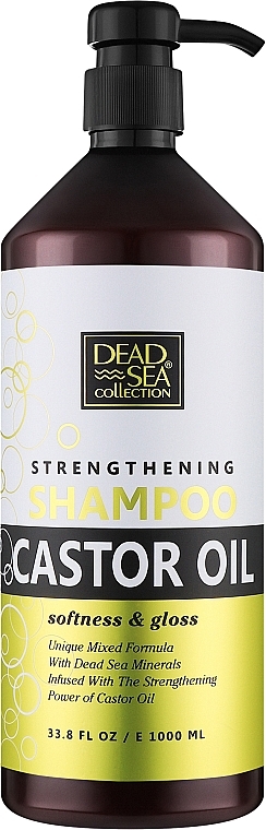 Шампунь для волос с касторовым маслом и минералами Мертвого моря - Dead Sea Collection Shampoo With Castor Oil — фото N1