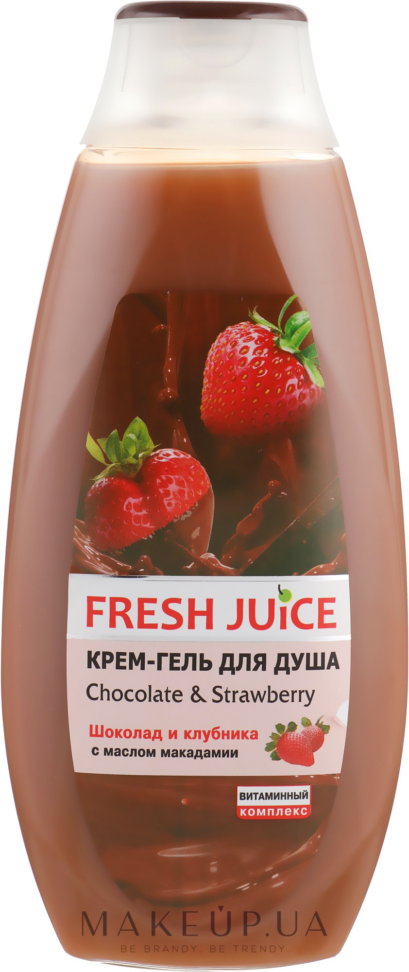 Крем-гель для душа "Шоколад и Клубника" - Fresh Juice Love Attraction Chocolate & Strawberry — фото 400ml