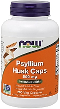 Парфумерія, косметика Капсули "Лушпиння насіння подорожника Псиліум", 500 мл - Now Foods Psyllium Husk Caps
