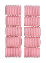 Бигуди-липучки, розовые, 10 шт. - Revolution Haircare Mega Pink Velcro Heatless Rollers — фото N2