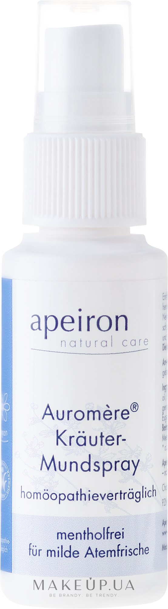 Гомеопатичний спрей для порожнини рота - Apeiron Auromere Herbal Homeopathic Oral Spray — фото 30ml