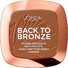 Духи, Парфюмерия, косметика Бронзер для лица - L'Oreal Paris Back To Bronze Matte Bronzing Powder
