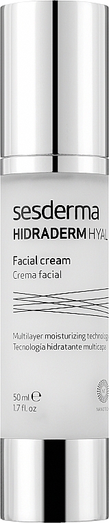 Зволожуючий крем - SesDerma Laboratories Hidraderm Hyal Facial Cream — фото N1