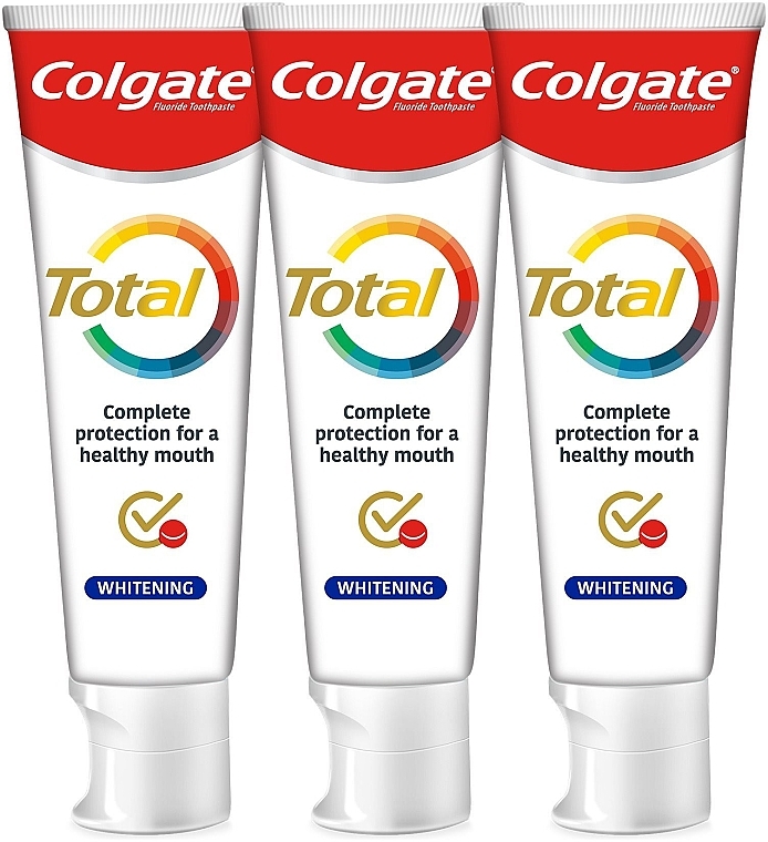 Набор - Colgate Total Whitening Toothpaste Trio (toothpaste/3x75ml) — фото N2