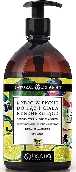 Рідке мило для тіла "Bergamotka" - Barwa Honey Natural Expert Liquid Soap — фото N1