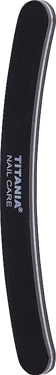 Пилочка для ногтей изогнутая, черная - Titania Nail File — фото N1