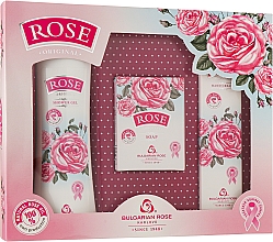 Духи, Парфюмерия, косметика Подарочный набор для женщин "Rose" - Bulgarian Rose "Rose" (h/cr/50ml + s/gel200ml + soap/100g)